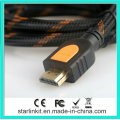 Cabo HDMI de Alta Velocidade 3D 4k Gold Plated Black Orange